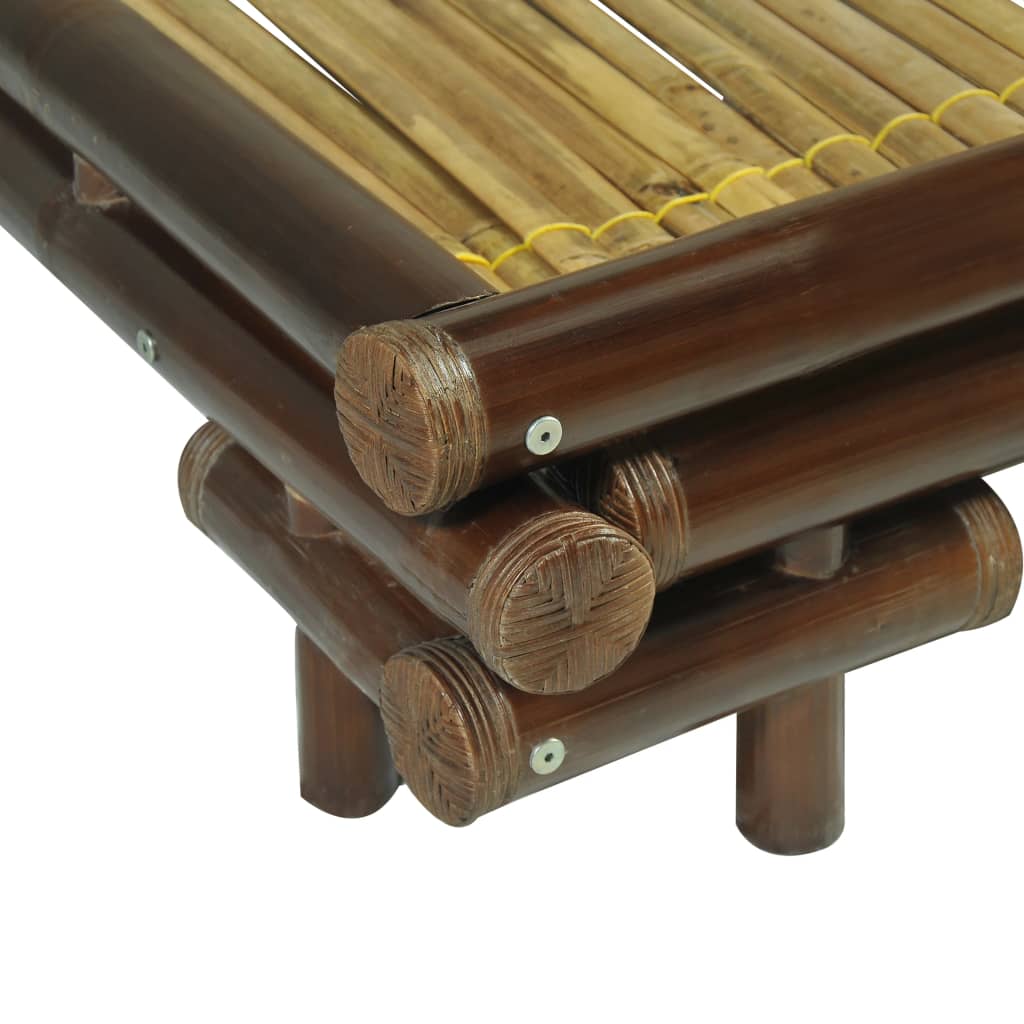 vidaXL Rám postele tmavě hnědý bambus 160 x 200 cm