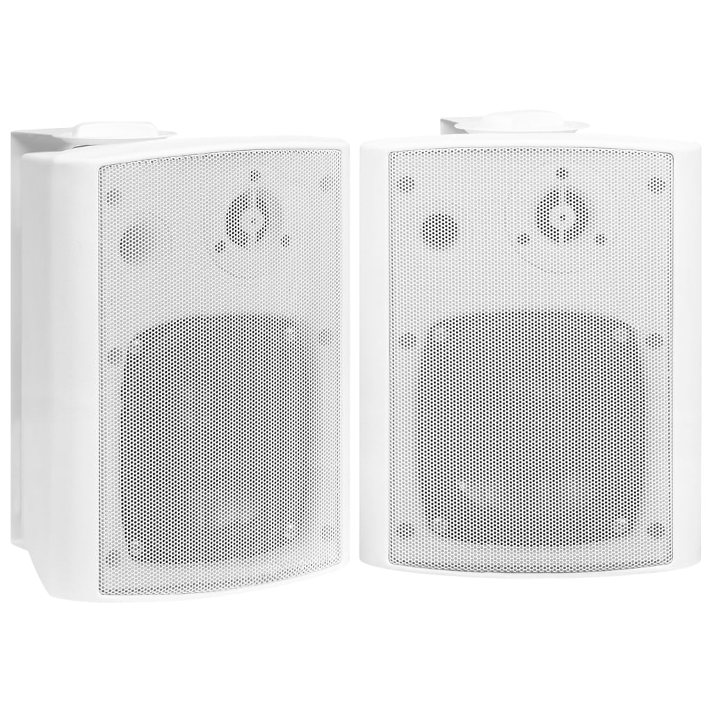 vidaXL Nástěnné stereo reproduktory 2 ks bílé interiér exteriér 100 W