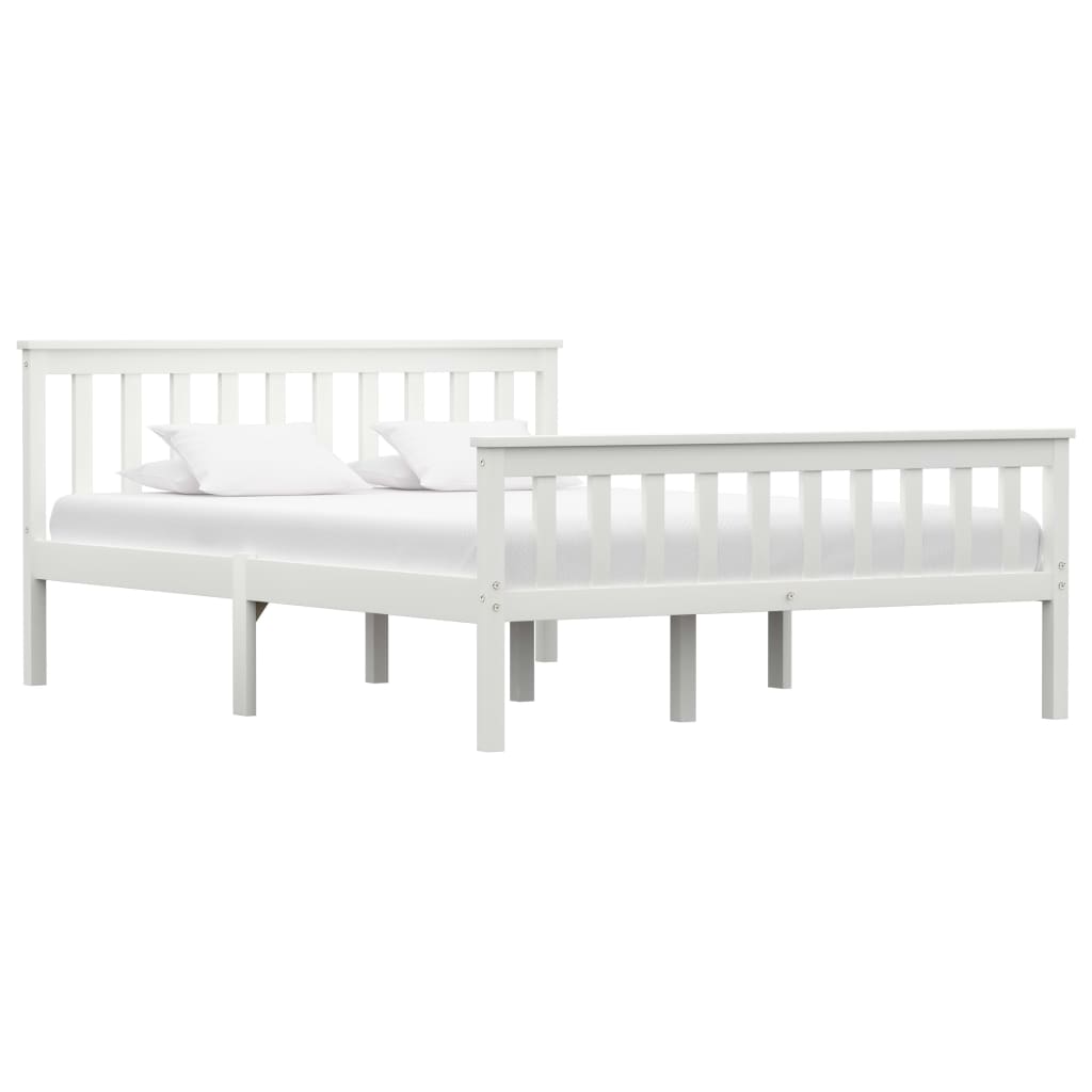 vidaXL Rám postele se 2 zásuvkami bílý masivní borovice 140 x 200 cm