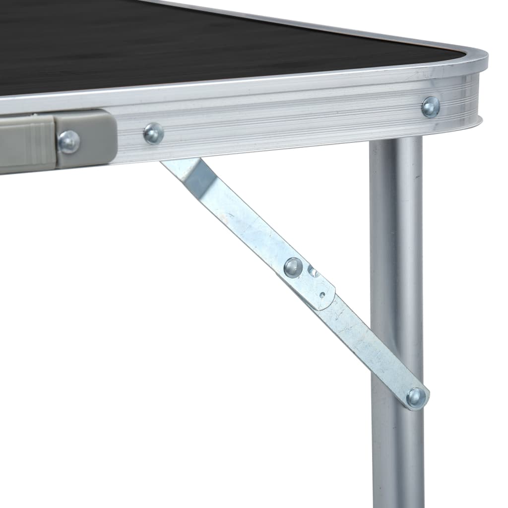 vidaXL Skládací kempingový stůl šedý hliník 180 x 60 cm