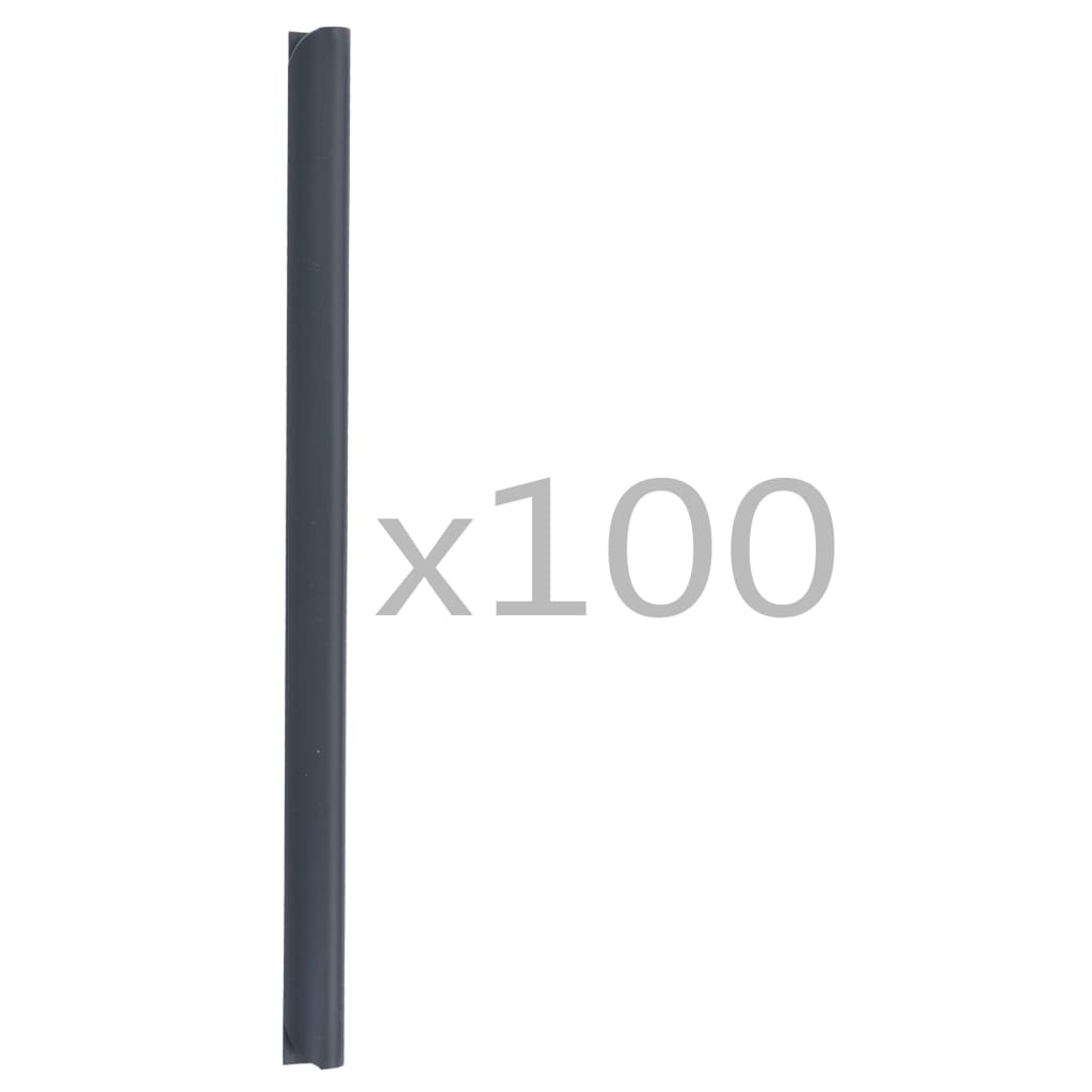 vidaXL 100 ks klipy na panelovou stínicí pásku PVC antracitové