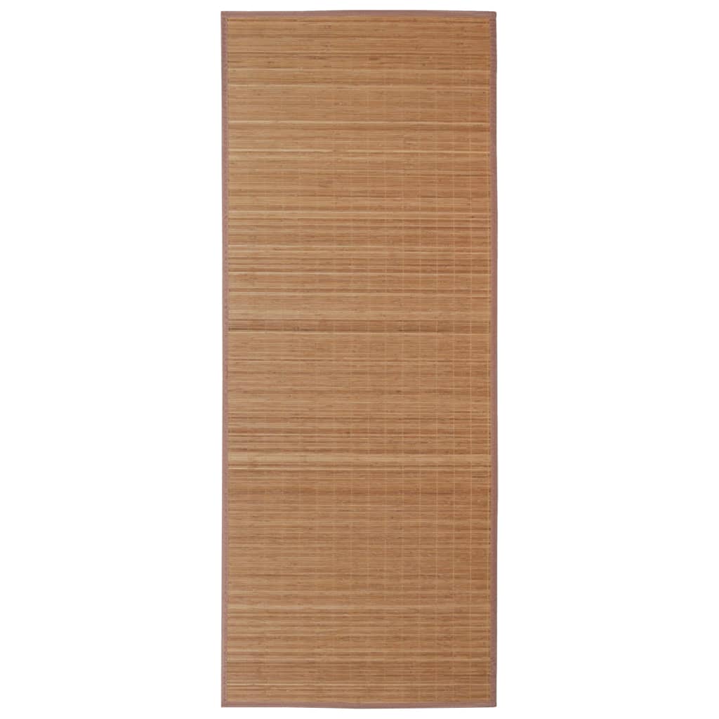 Obdélníková hnědá bambusová rohož / koberec 150 x 200 cm