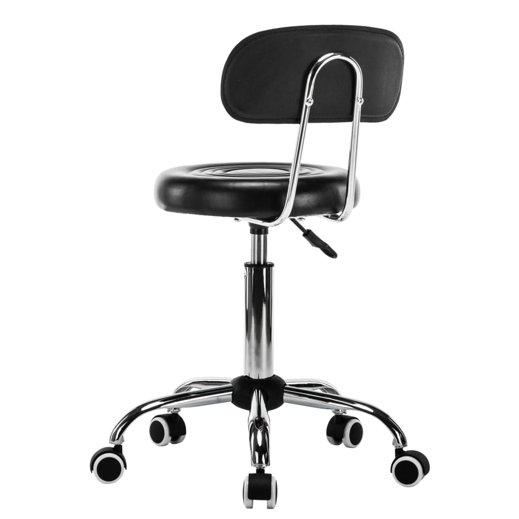vidaXL Otočné kosmetické židle z umělé kůže 2 ks černé