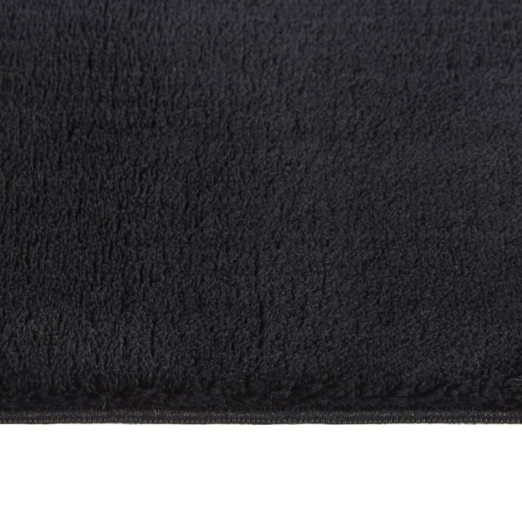 vidaXL Pratelný koberec krátký vlas 160 x 230 cm protiskluzový černý