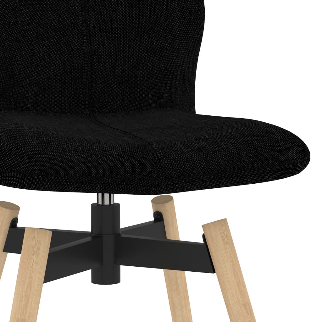 vidaXL Otočné barové židle 2 ks černé textil