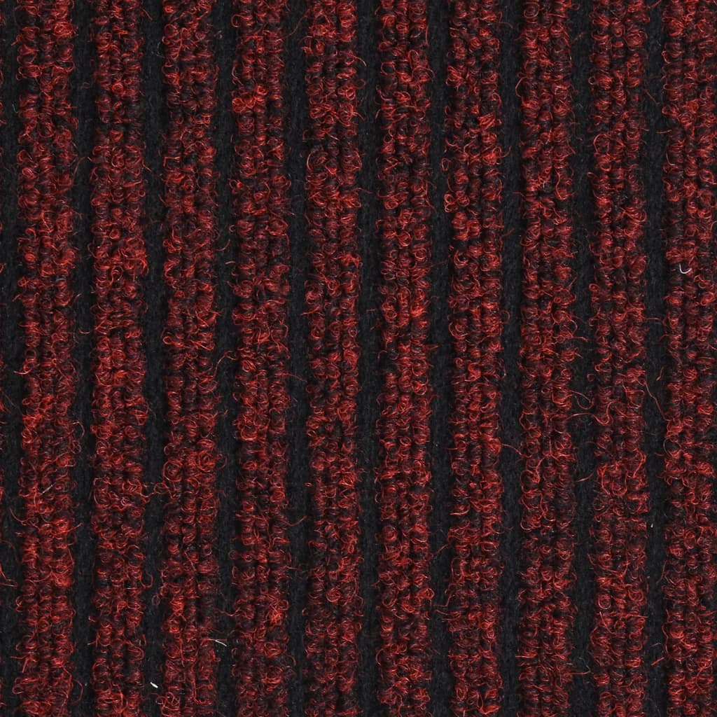vidaXL Rohožka pruhovaná červená 40 x 60 cm