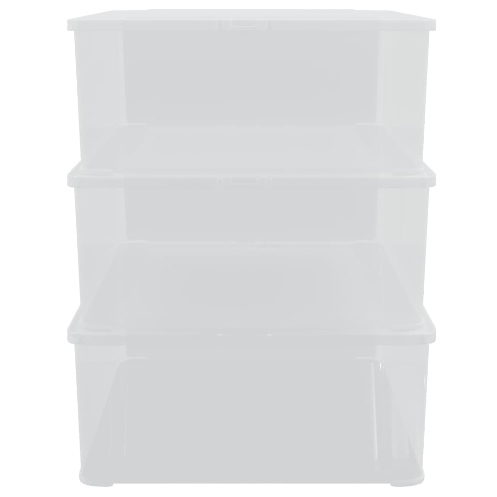 vidaXL Plastové úložné boxy 3 ks 25 l stohovatelné