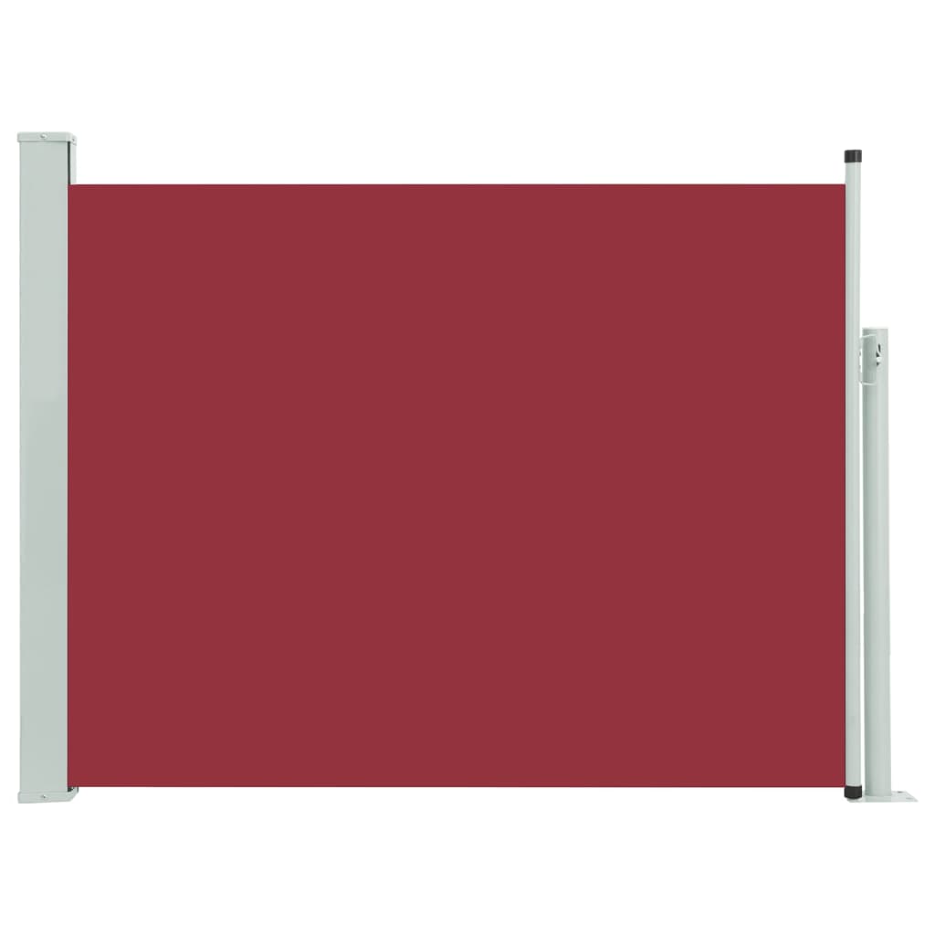 vidaXL Zatahovací boční markýza/zástěna na terasu 140 x 500 cm červená
