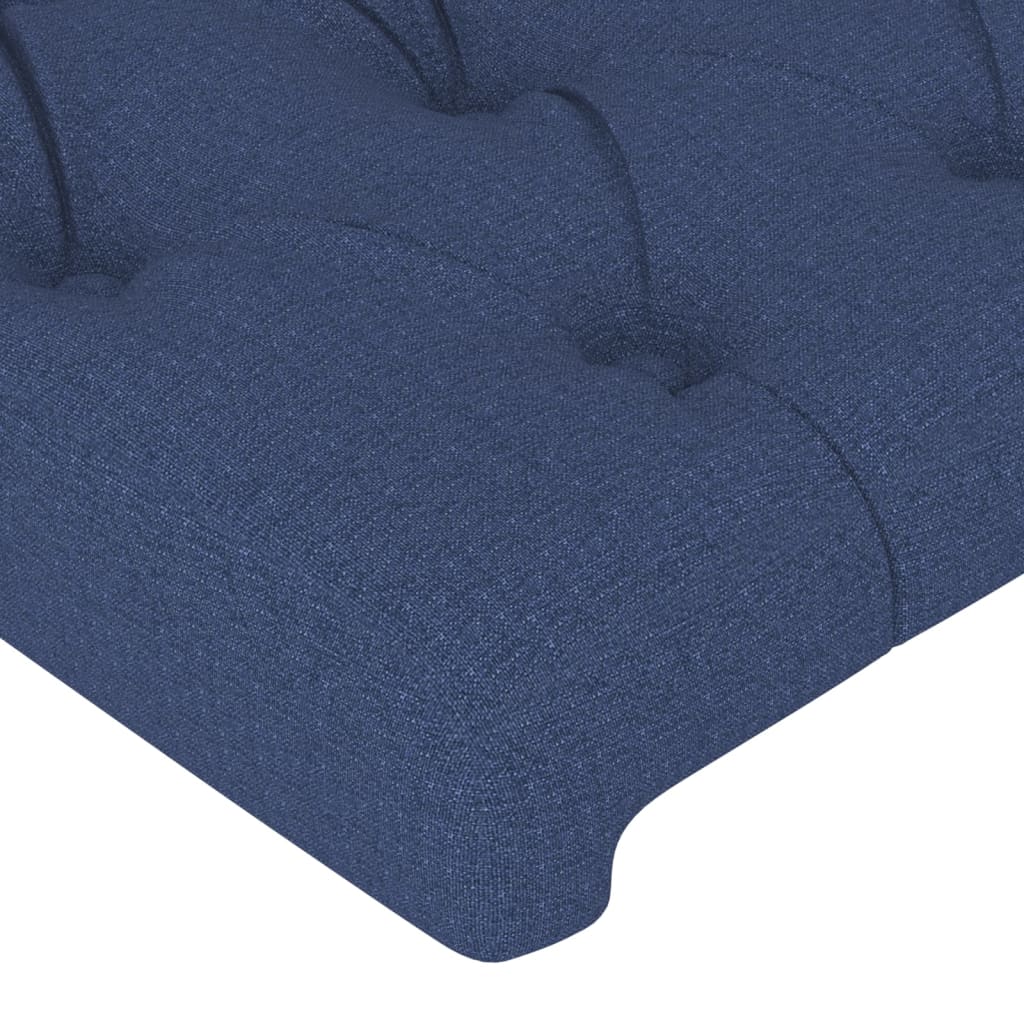vidaXL Čelo postele typu ušák modré 83 x 23 x 118/128 cm textil