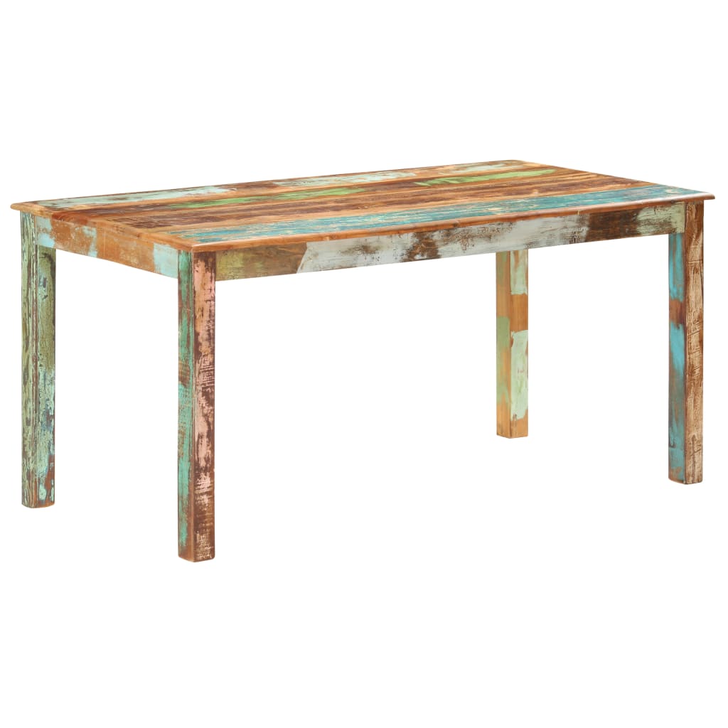 vidaXL Jídelní stůl masivní recyklované dřevo 160 x 80 x 76 cm