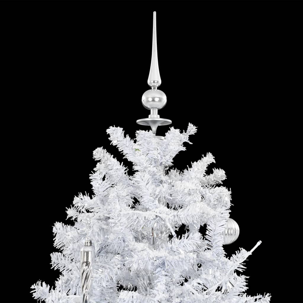 vidaXL Sněžící vánoční stromeček s deštníkovým stojanem bílý 190 cm