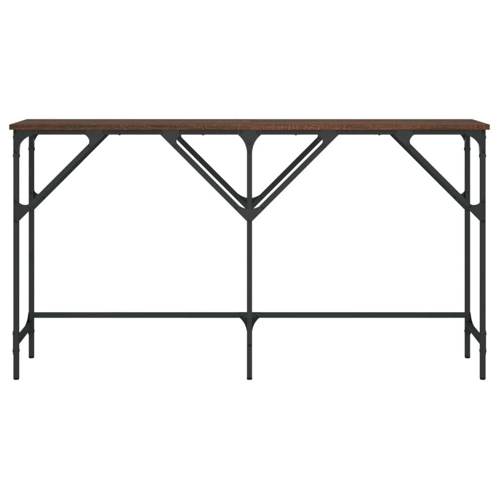vidaXL Konzolový stolek hnědý dub 140 x 29 x 75 cm kompozitní dřevo