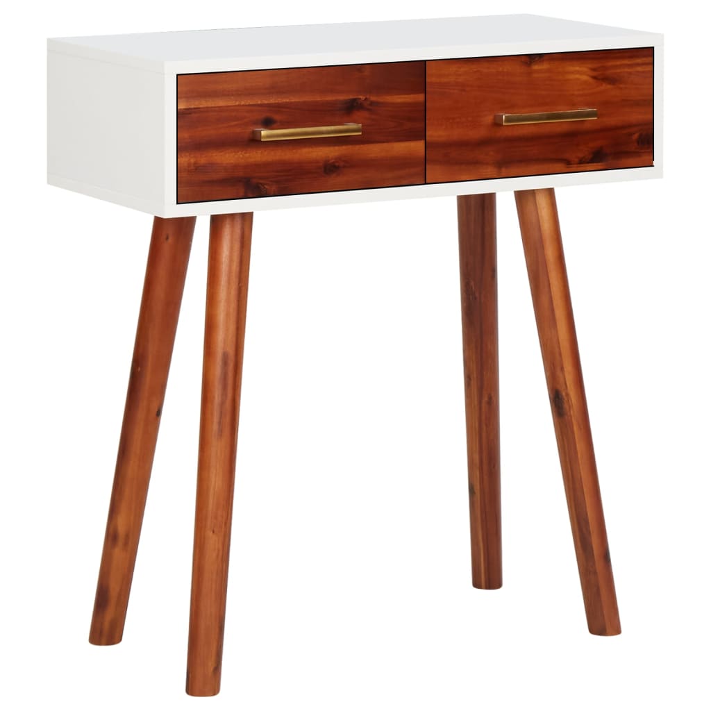 vidaXL Konzolový stolek 70 x 30 x 75 cm masivní akáciové dřevo a MDF