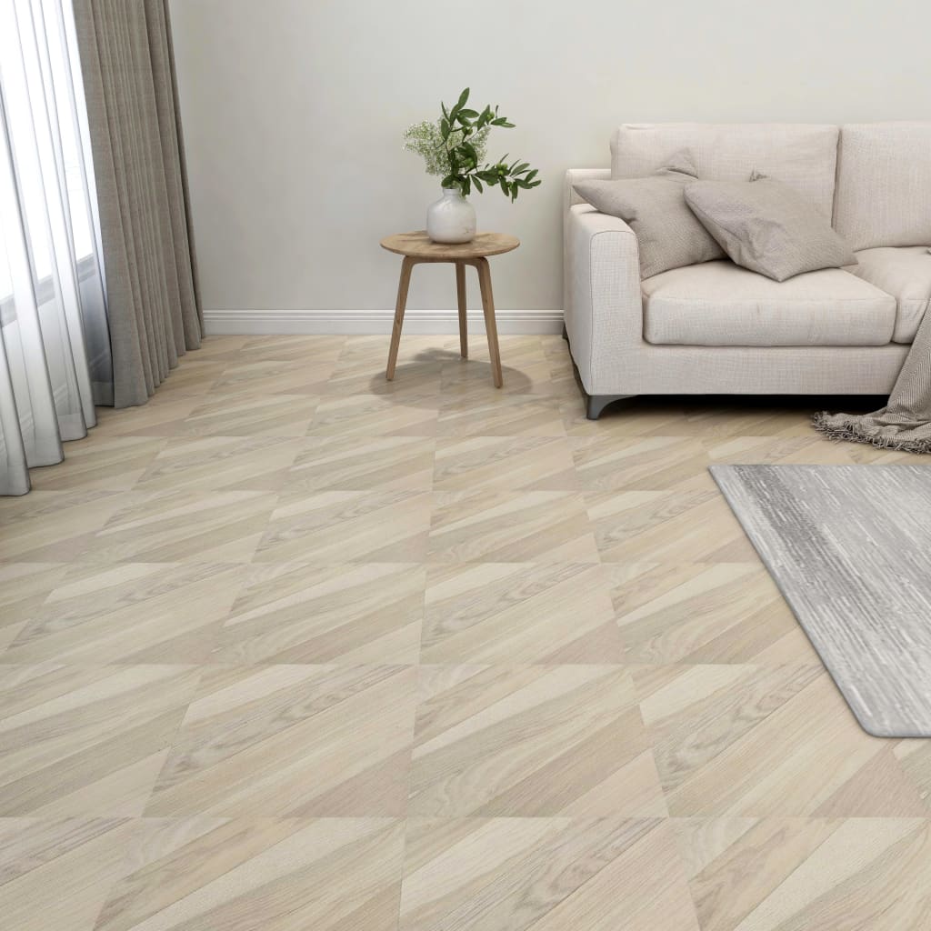 vidaXL Samolepicí podlahové desky 20 ks PVC 1,86 m² béžové pruhované