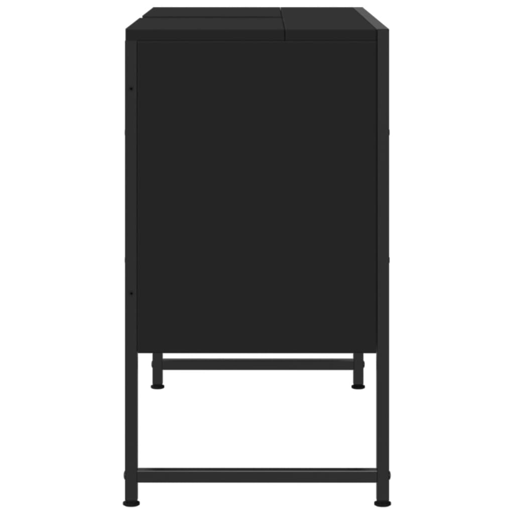 vidaXL Koupelnová skříňka pod umyvadlo černá 80 x 33 x 60 cm kompozit