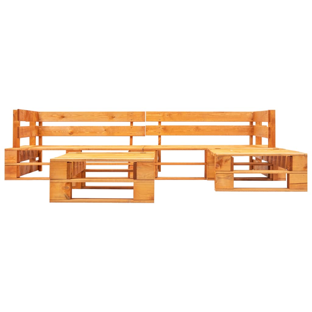 vidaXL 4dílný zahradní sedací set z palet pískové podušky dřevo