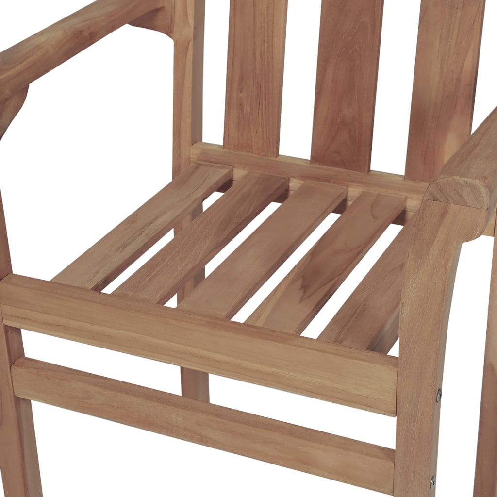 vidaXL Zahradní židle 2 ks s béžovými poduškami masivní teak