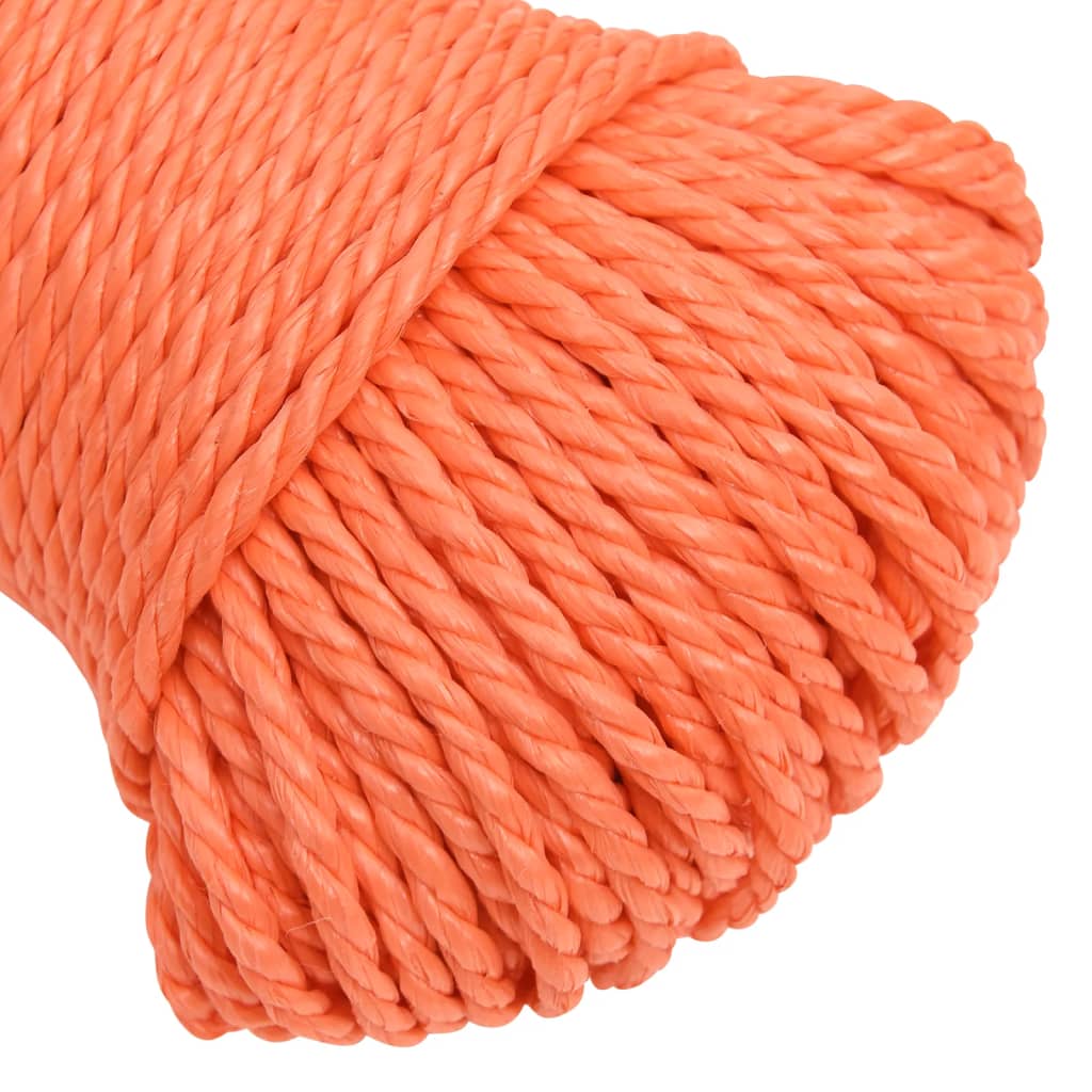 vidaXL Pracovní lano oranžové 6 mm 25 m polypropylen