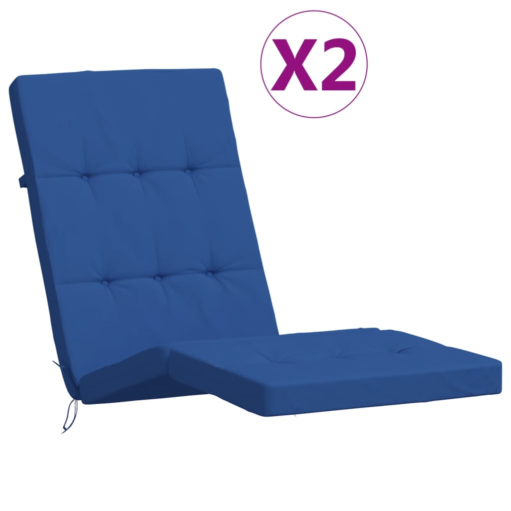 vidaXL Podušky na polohovací židli 2ks královsky modré oxfordská látka