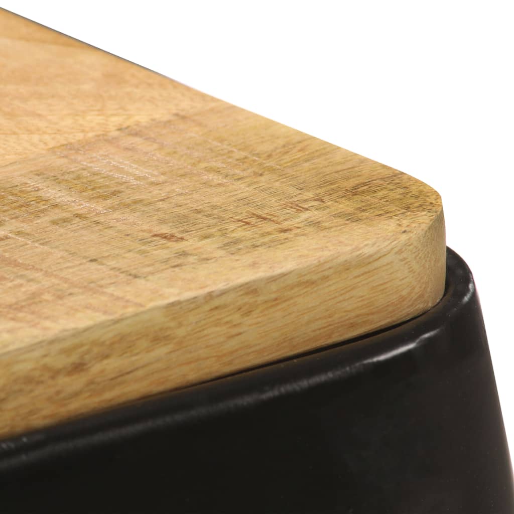 vidaXL Barové stoličky 2 ks černé masivní mangovníkové dřevo