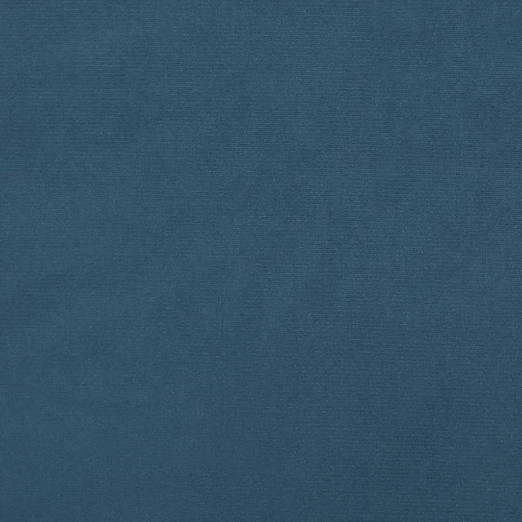 vidaXL Taštičková matrace tmavě modrá 90 x 190 x 20 cm samet
