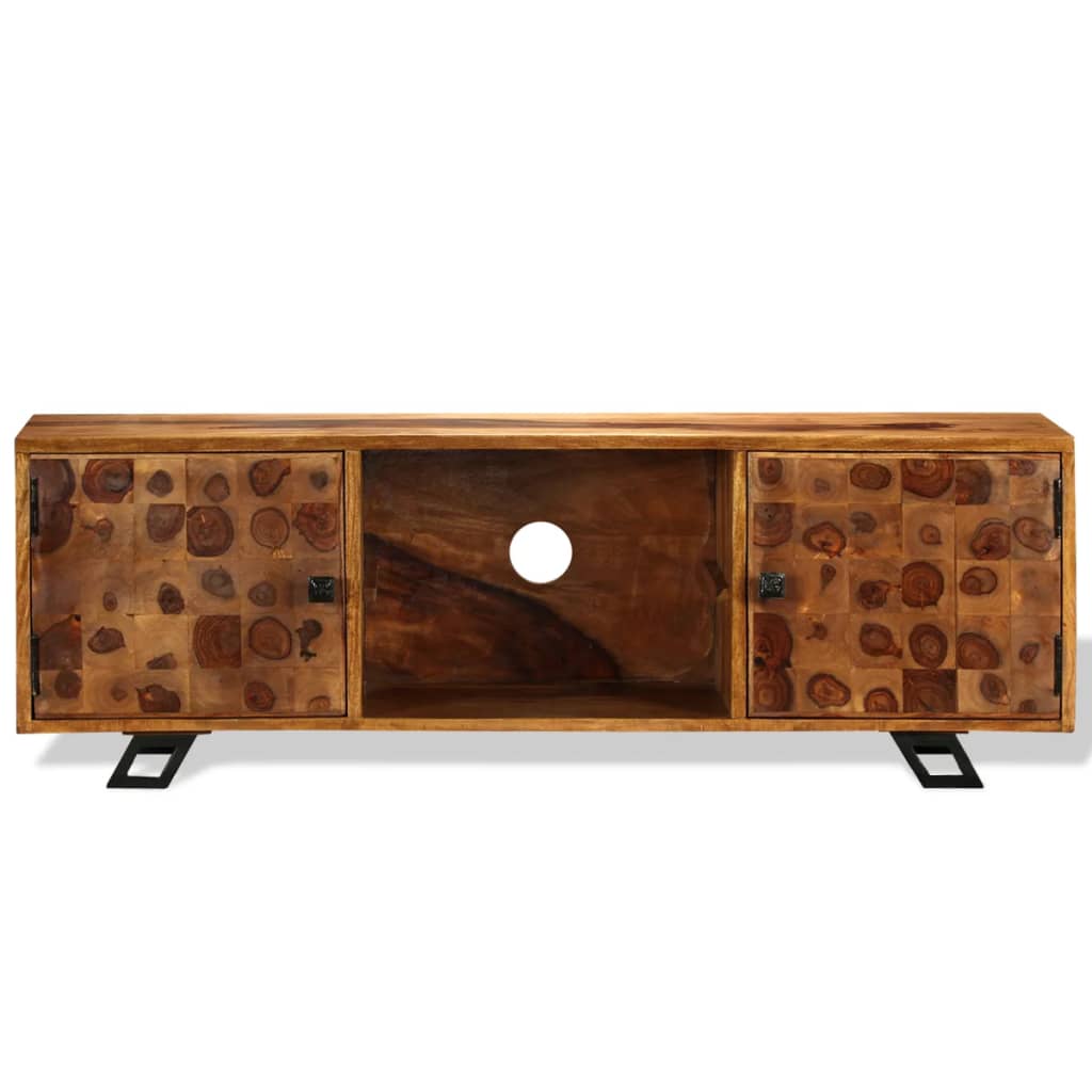 vidaXL TV stolek z masivního sheeshamového dřeva, 120x30x40 cm