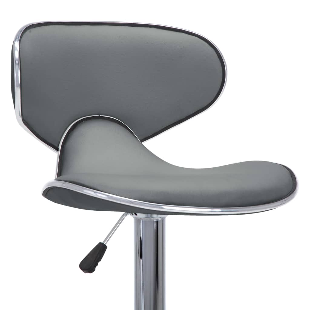 vidaXL Barové stoličky 2 ks šedé umělá kůže