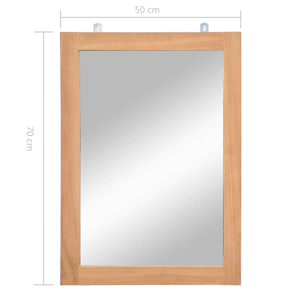 vidaXL Nástěnné zrcadlo z masivního teaku 50 x 70 cm