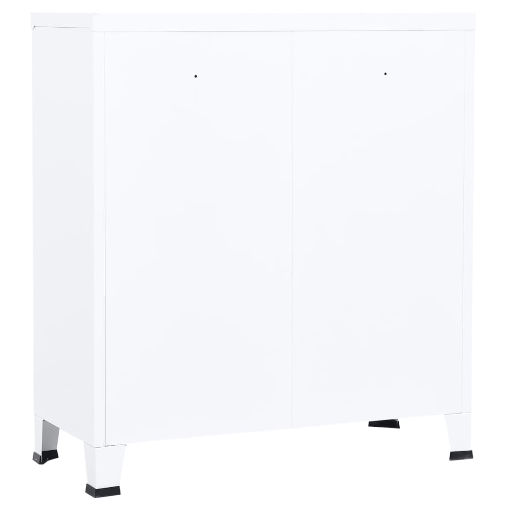 vidaXL Industriální úložná skříň bílá 90 x 40 x 100 cm ocel