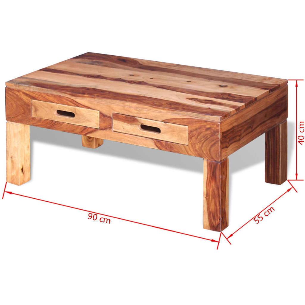vidaXL Konferenční stolek z masivního sheeshamového dřeva