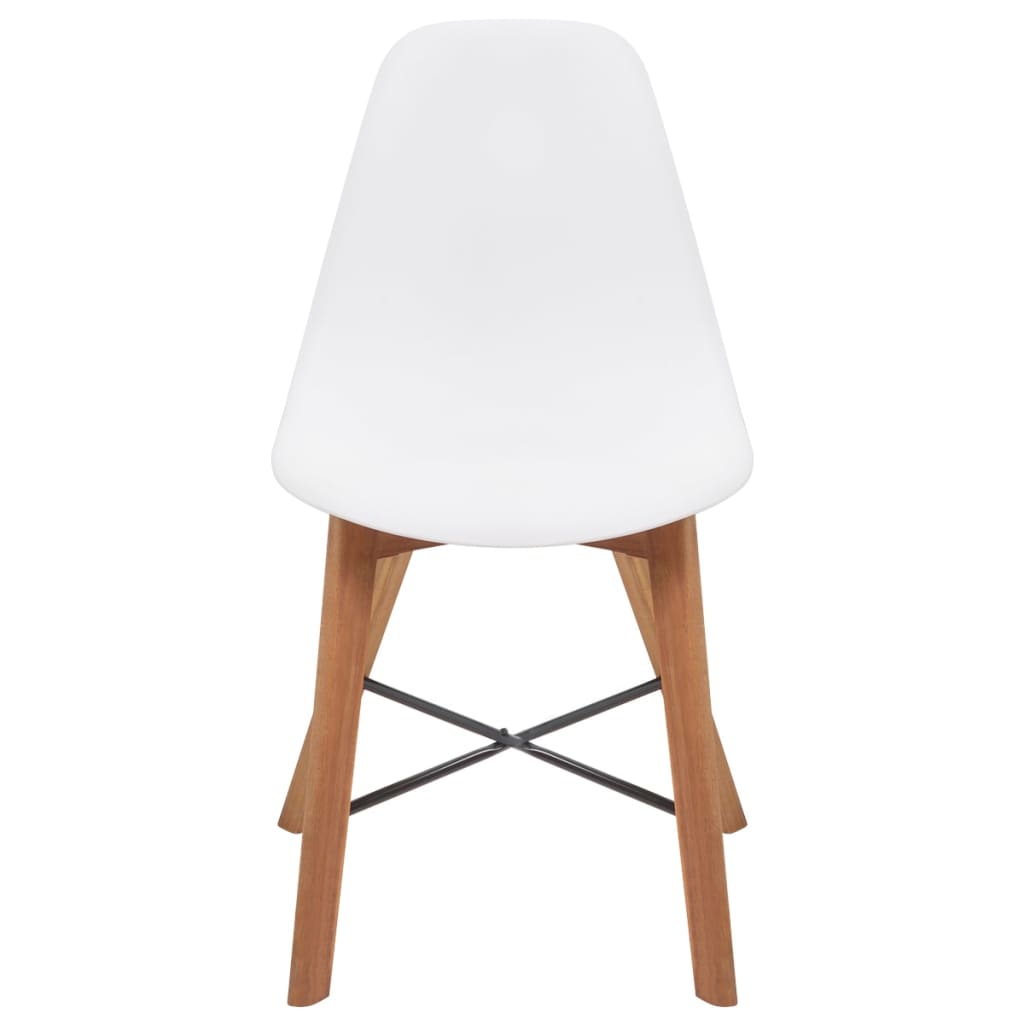 vidaXL Jídelní židle 4 ks bílé masivní akáciové dřevo