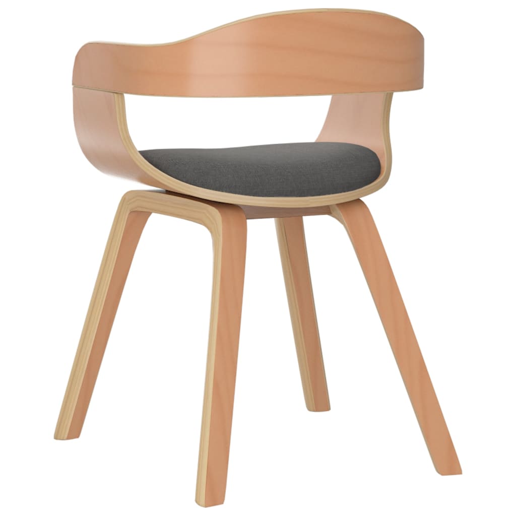 vidaXL Jídelní židle 6 ks světle šedé ohýbané dřevo a textil