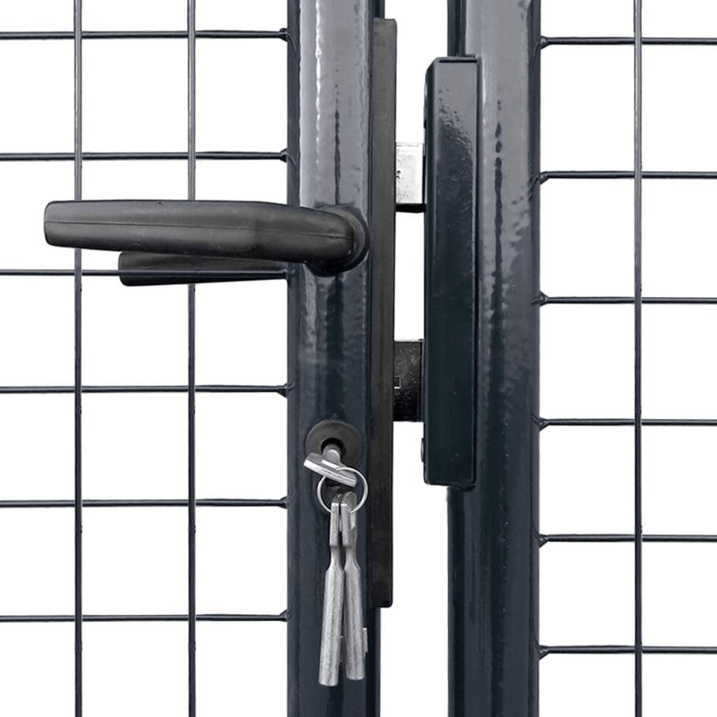 vidaXL Zahradní plotová brána pozinkovaná ocel 289 x 100 cm šedá