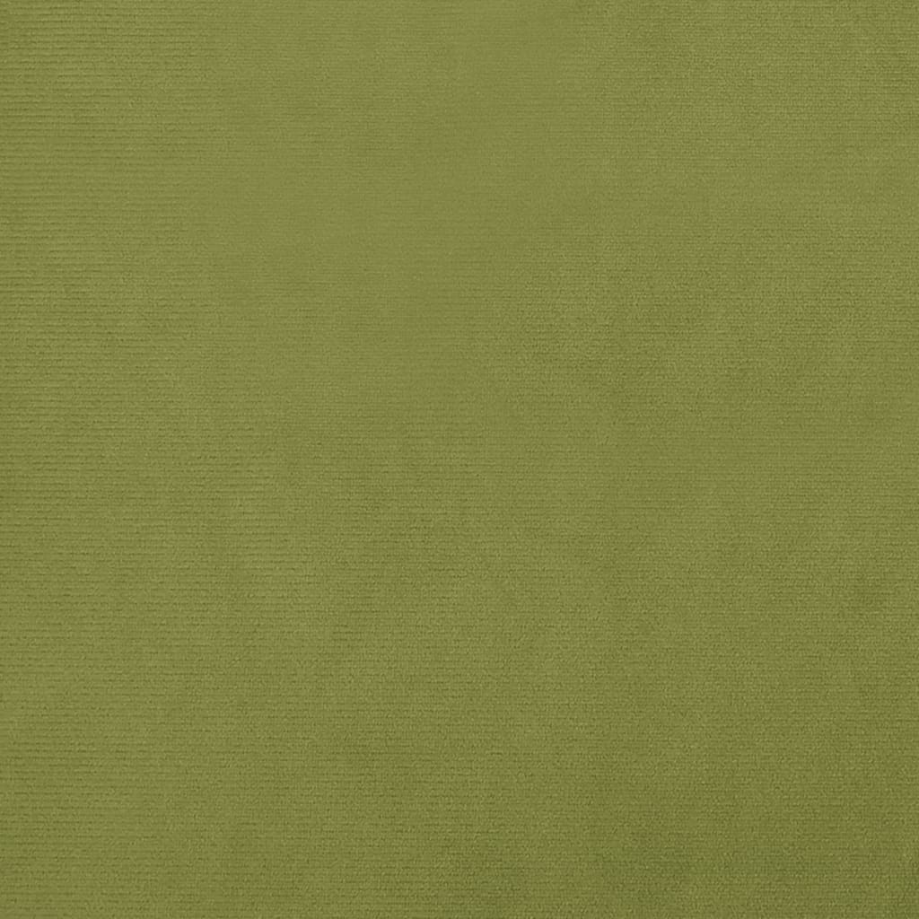 vidaXL Podnožka světle zelená 60x60x36 cm samet