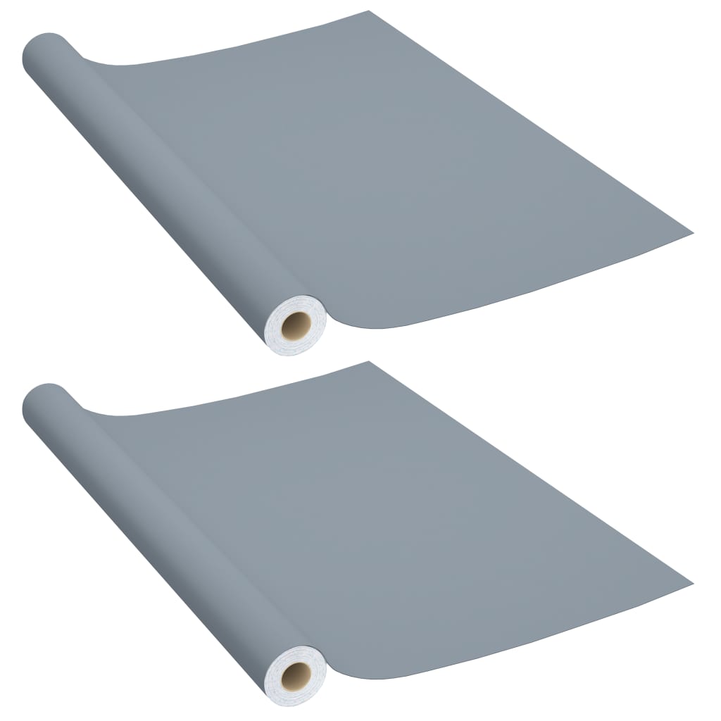 vidaXL Samolepící tapety na nábytek 2 ks šedé 500 x 90 cm PVC