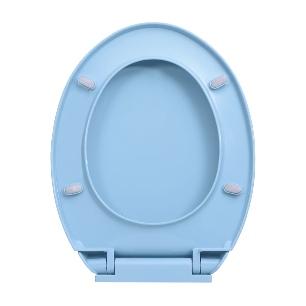 vidaXL WC sedátko s pomalým sklápěním rychloupínací modré oválné