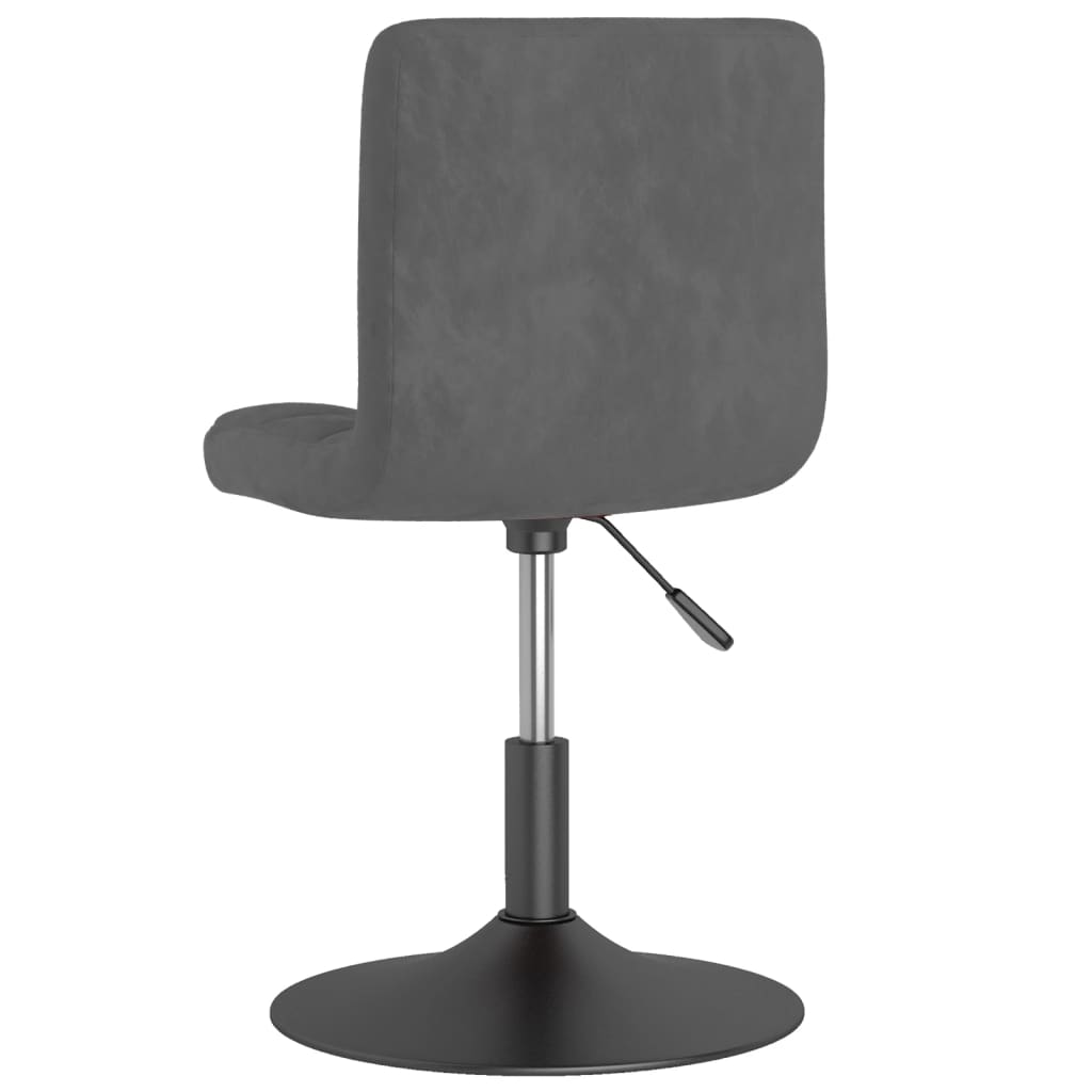 vidaXL Otočná barová stolička tmavě šedá samet
