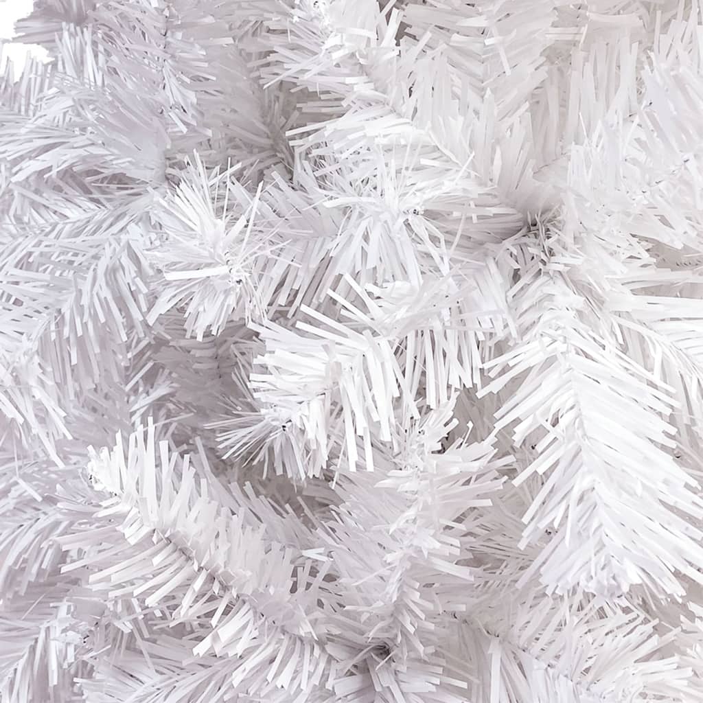 vidaXL Úzký vánoční stromek s LED osvětlením bílý 180 cm