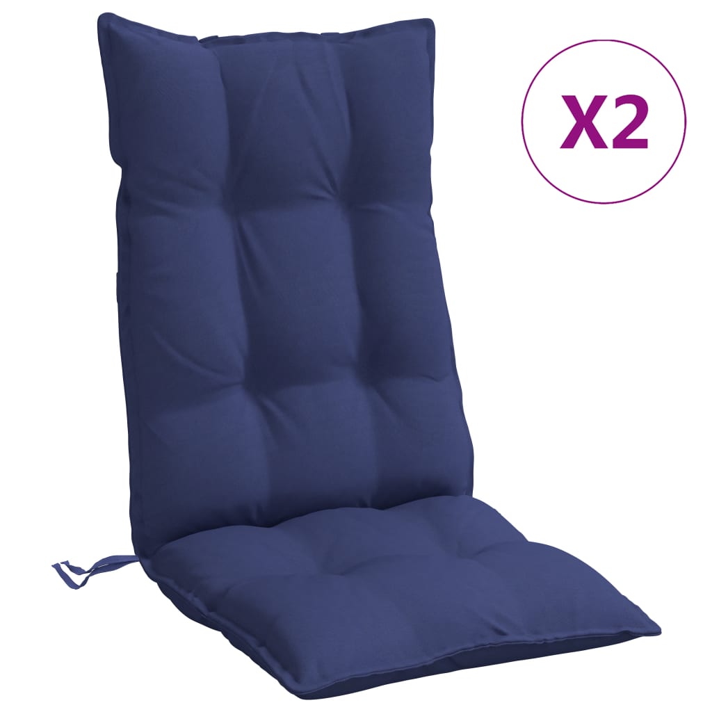 vidaXL Podušky na židli s vysokým opěradlem 2ks námořnická modř oxford