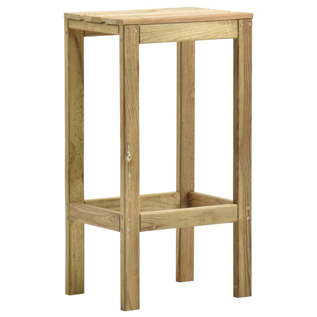 vidaXL Zahradní barové stoličky 4 ks impregnované borové dřevo