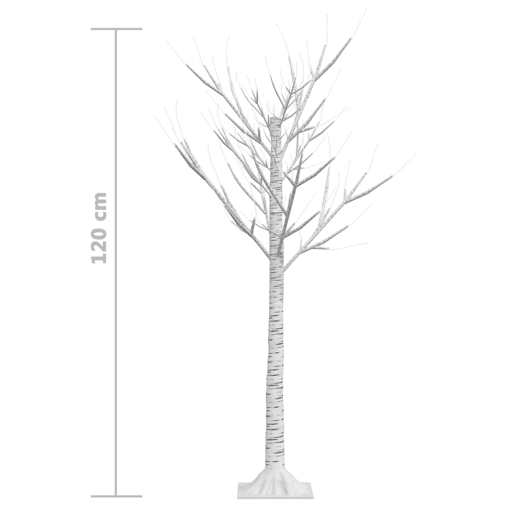 vidaXL Vánoční stromek 120 teplých bílých LED 1,2 m vrba dovnitř i ven