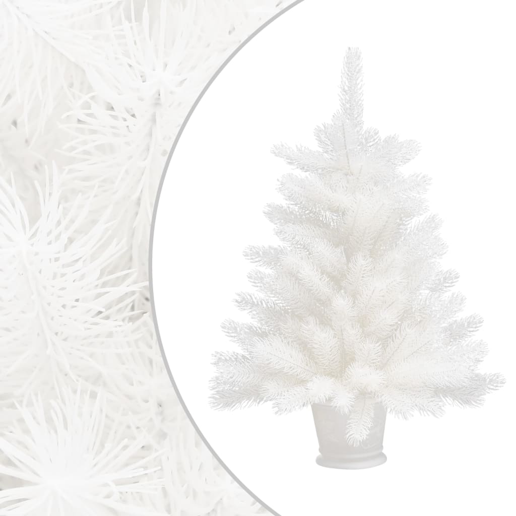 vidaXL Umělý vánoční stromek s LED osvětlením bílý 65 cm