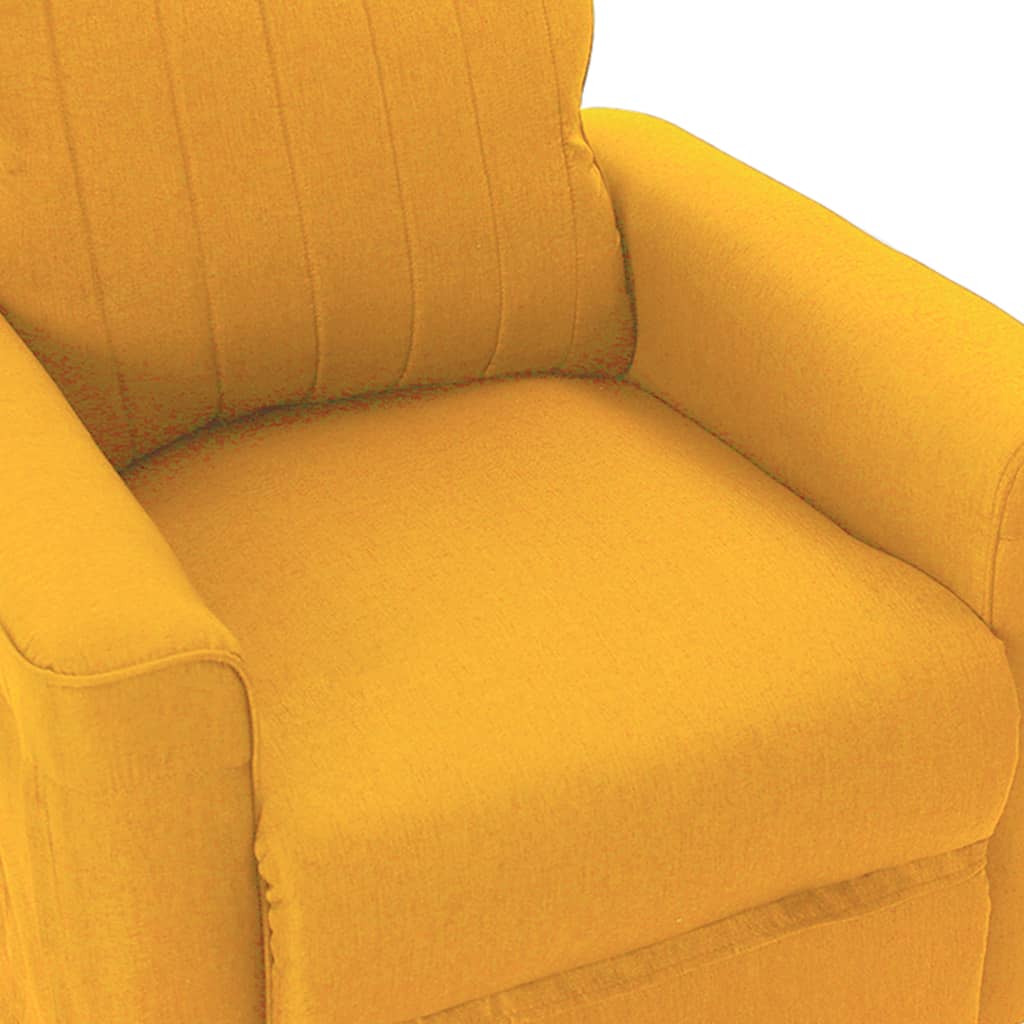 vidaXL Elektrické masážní křeslo žluté textil