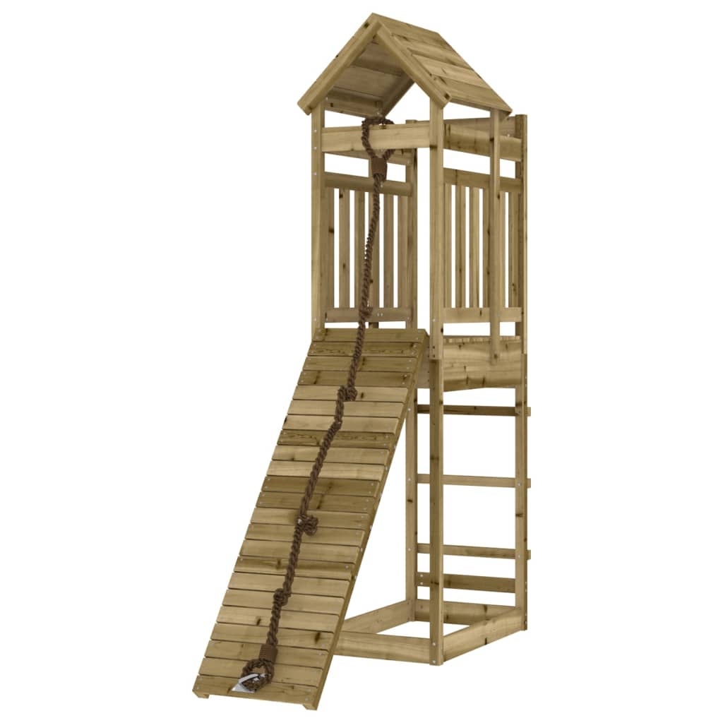 vidaXL Hrací věž s lezeckou stěnou impregnované borové dřevo