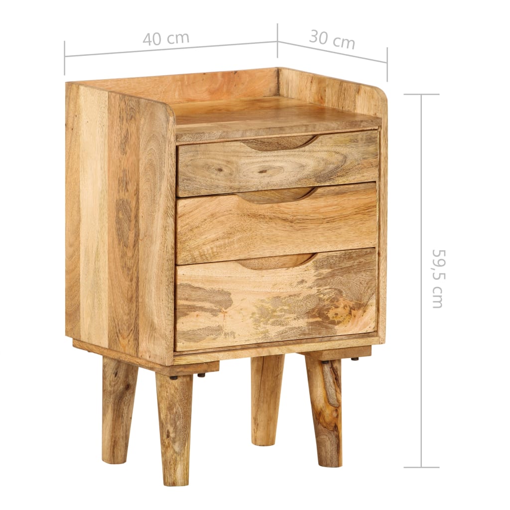vidaXL Noční stolek z masivního mangovníkového dřeva 40 x 30 x 59,5 cm
