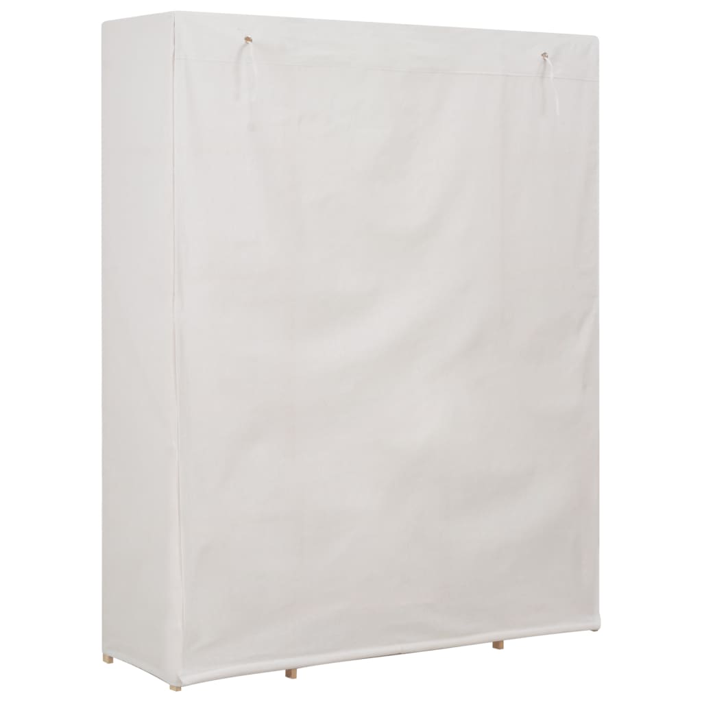 vidaXL Šatní skříň bílá 135 x 40 x 170 cm textil