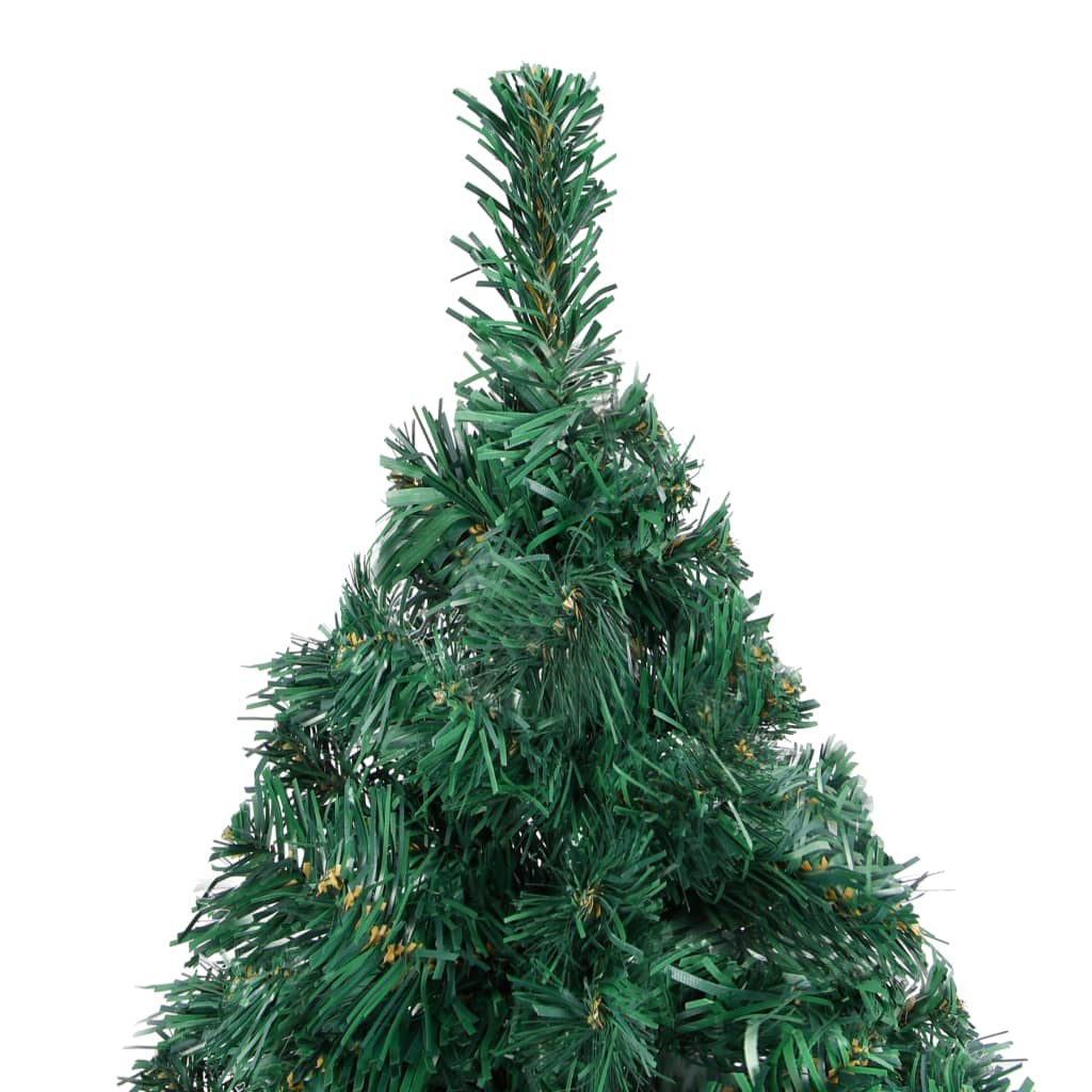 vidaXL Umělý vánoční stromek s LED a hustými větvemi zelený 210 cm