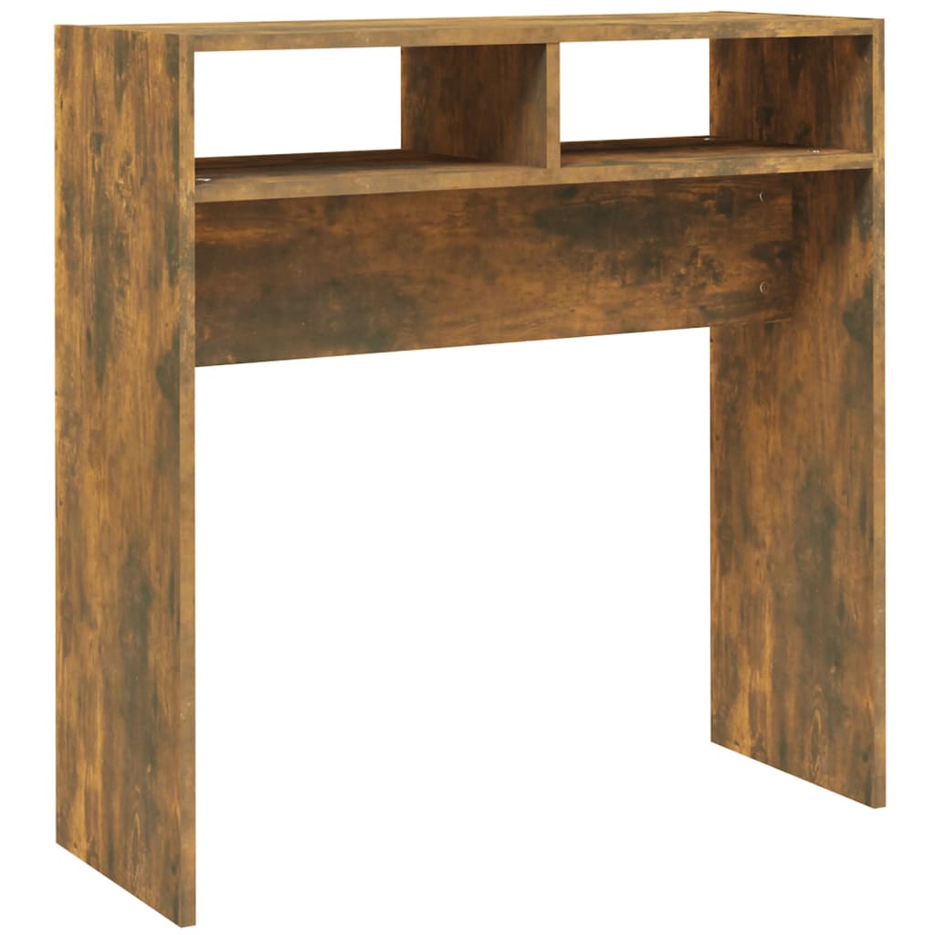 vidaXL Konzolový stolek kouřový dub 78 x 30 x 80 cm kompozitní dřevo