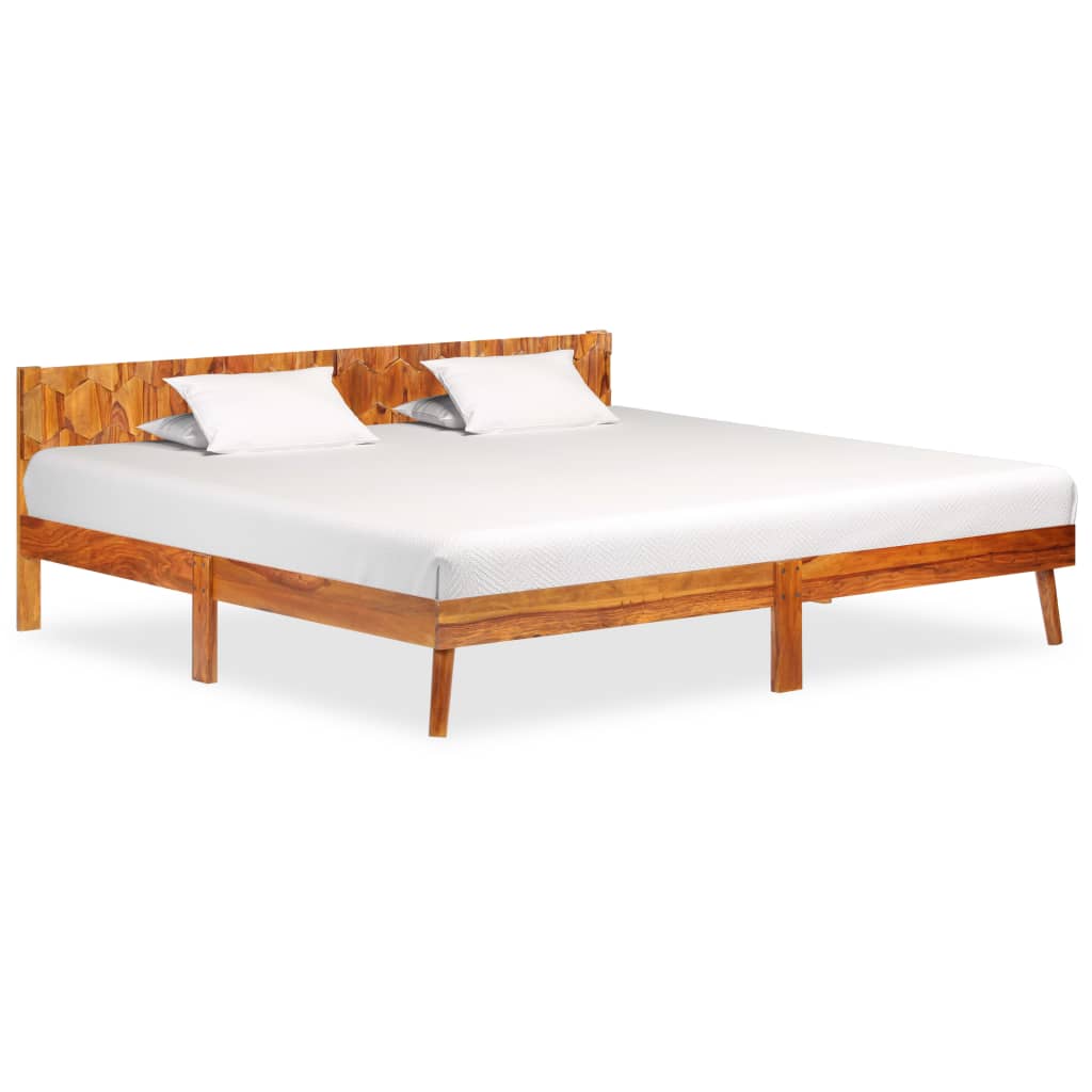 vidaXL Rám postele masivní sheeshamové dřevo 200 x 200 cm