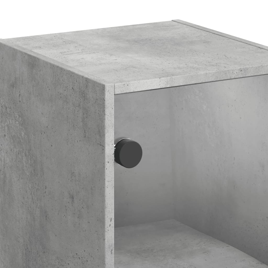 vidaXL Nástěnná skříňka skleněná dvířka betonově šedá 35x37x68,5 cm